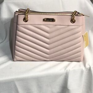 Michael Kors Pink Quilted Shoulder Bag with Gold Chain